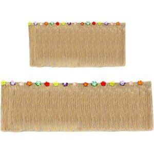 Hawaiian Table Skirt 11ft Long Stretches to 30ft! | (29" Tall)Grass Table Skirts